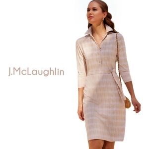 J.McLaughlin Tan Calla Shirt Dress Relaxed XL Catalina Cloth